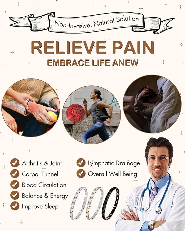 Magnetic Bracelet for men or women, Titanium Steel Magnetic Bracelet with Neodymium Magnets, Christmas Jewelry Gifts.Fashionable & Healthy Bracelet. Modern Jewelry.Social accessories