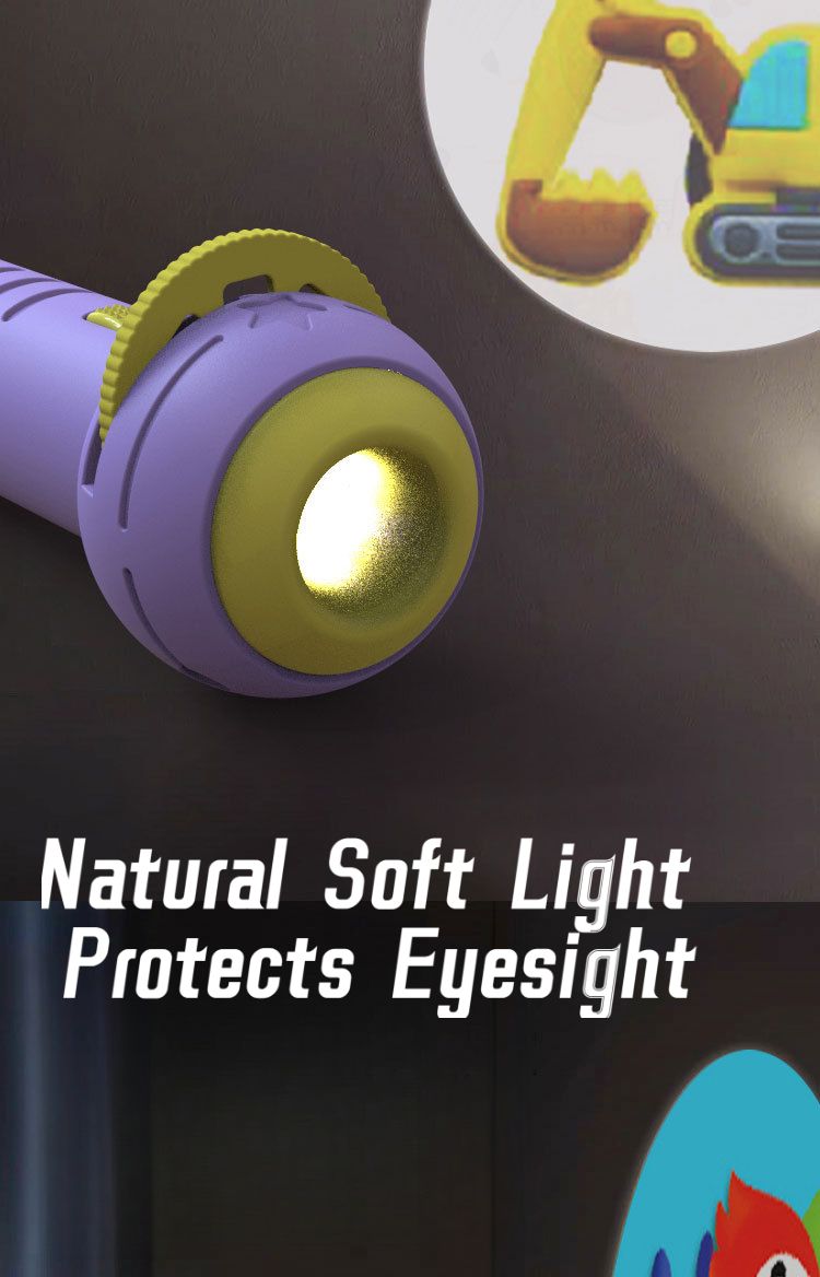 Toddler Projection Flashlight, Projector, Slide Lamp Night Light Toy with 48Images for Kids Boys Girls,Toddler Early Learning Object Recognition Toy – Fun Educational Plaything for Preschoolers