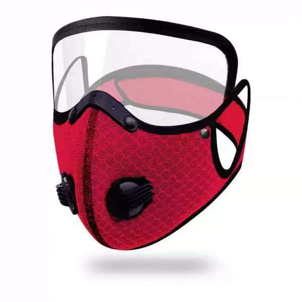 Dust Mask with Detachable protective lenses,Reusable Breathable Comfortable Safety Face Mask for Work with Activated Carbon Filters,Removable Visor,Dustproof for Outdoor Cycling & Motorcycle Sports