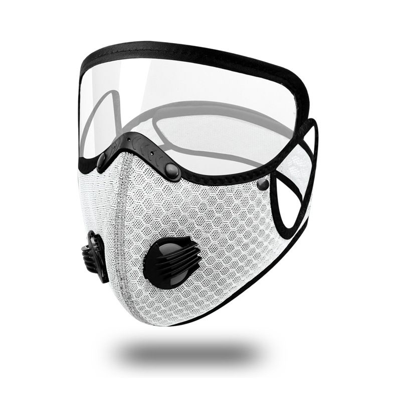 Dust Mask with Detachable protective lenses,Reusable Breathable Comfortable Safety Face Mask for Work with Activated Carbon Filters,Removable Visor,Dustproof for Outdoor Cycling & Motorcycle Sports