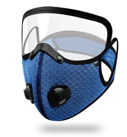 Dust Mask with Detachable protective lenses,Reusable Breathable Comfortable Safety Face Mask for Work with Activated Carbon Filters,Removable Visor,Dustproof for Outdoor Cycling & Motorcycle Sports