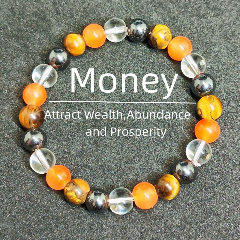 Lucky Energy Stone Bracelets Holiday Gifts, Tokens of Friendship&Love,Lucky Energy Crystal & Stone Bracelets,Lucky Energy Crystal Bracelets –Comfortable Wear,Symbolizes money/ wealth/ love
