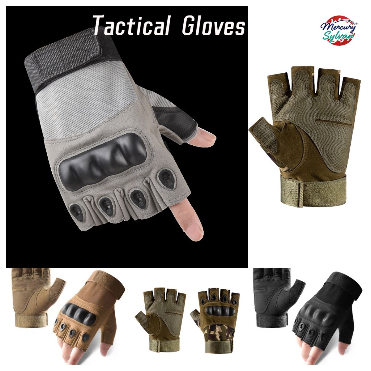 Fingerless Tactical Gloves for Men and Women Motorcycle Gloves for Tactical Shooting, Hunting,Cycling and Hiking,Summer Work & Cycling Gloves: Half-Finger with Palm & Joint Protection, Wear-Resistant