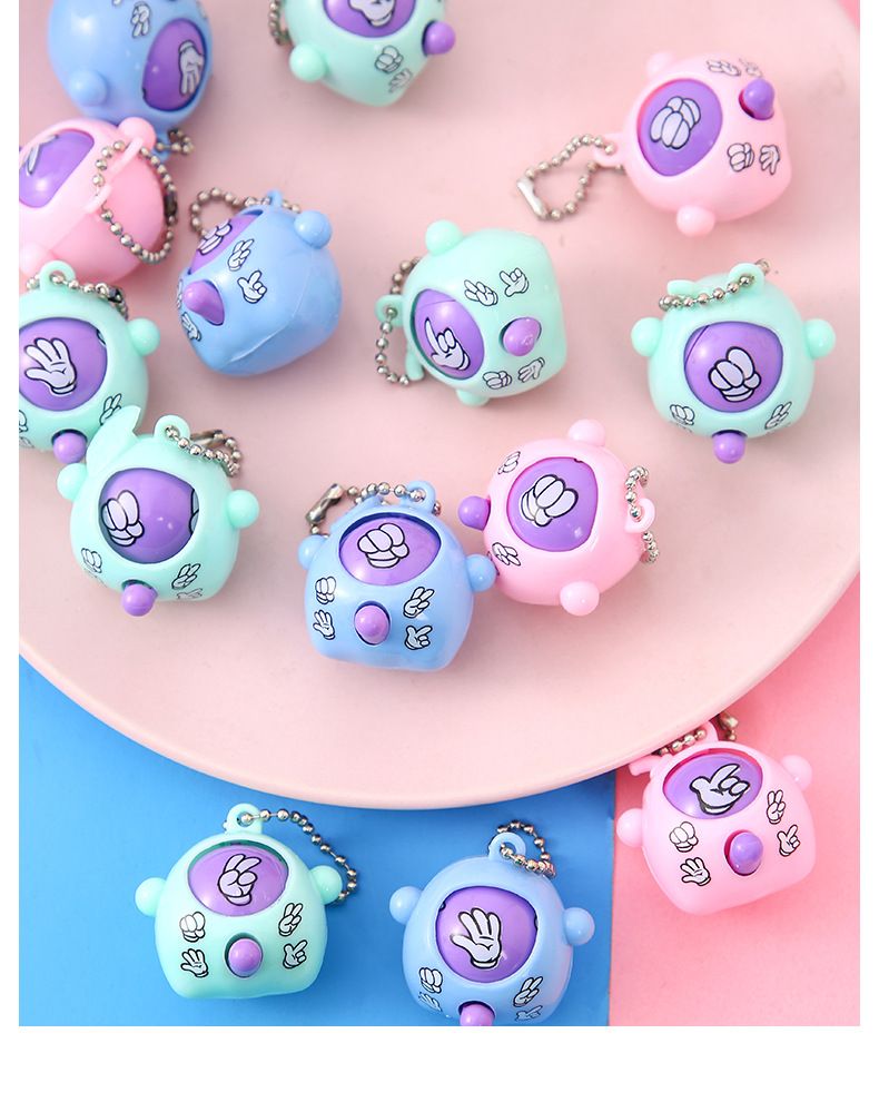 Random Rock Paper Scissors toy Game Accessories Props for Babies Kids Children Teens Adults party Finger Guessing Egg Keychain Face Changing Twist Egg Toy Creative Gift fidget toy Stress relief toy