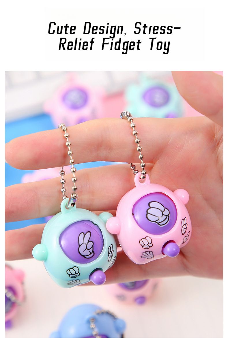 Random Rock Paper Scissors toy Game Accessories Props for Babies Kids Children Teens Adults party Finger Guessing Egg Keychain Face Changing Twist Egg Toy Creative Gift fidget toy Stress relief toy