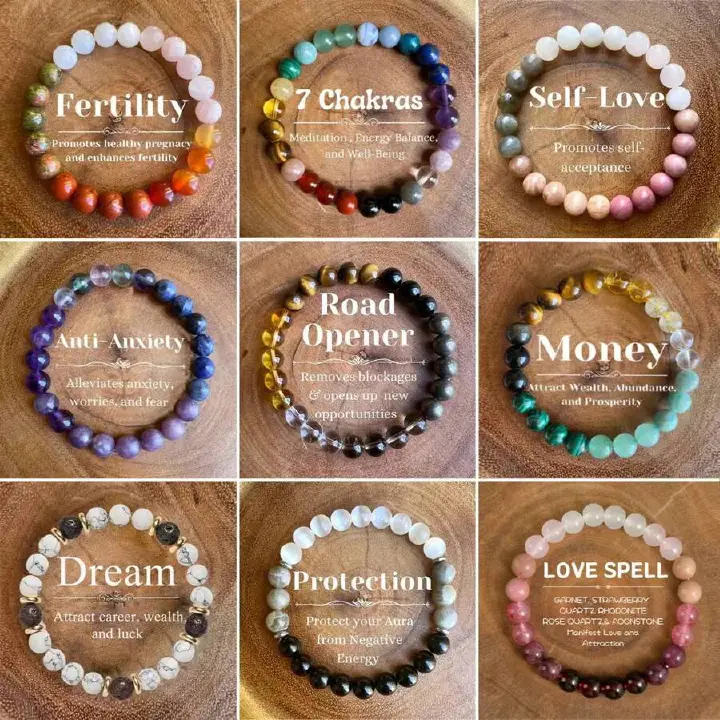 Natural Crystal Round Bead Bracelet  European American Style Stone Beaded Stretch Bracelet Wealth Money Bracelet Beaded Protection Bracelet Adjustable Lucky Bracelet Feng Shui Black Obsidian Handmade