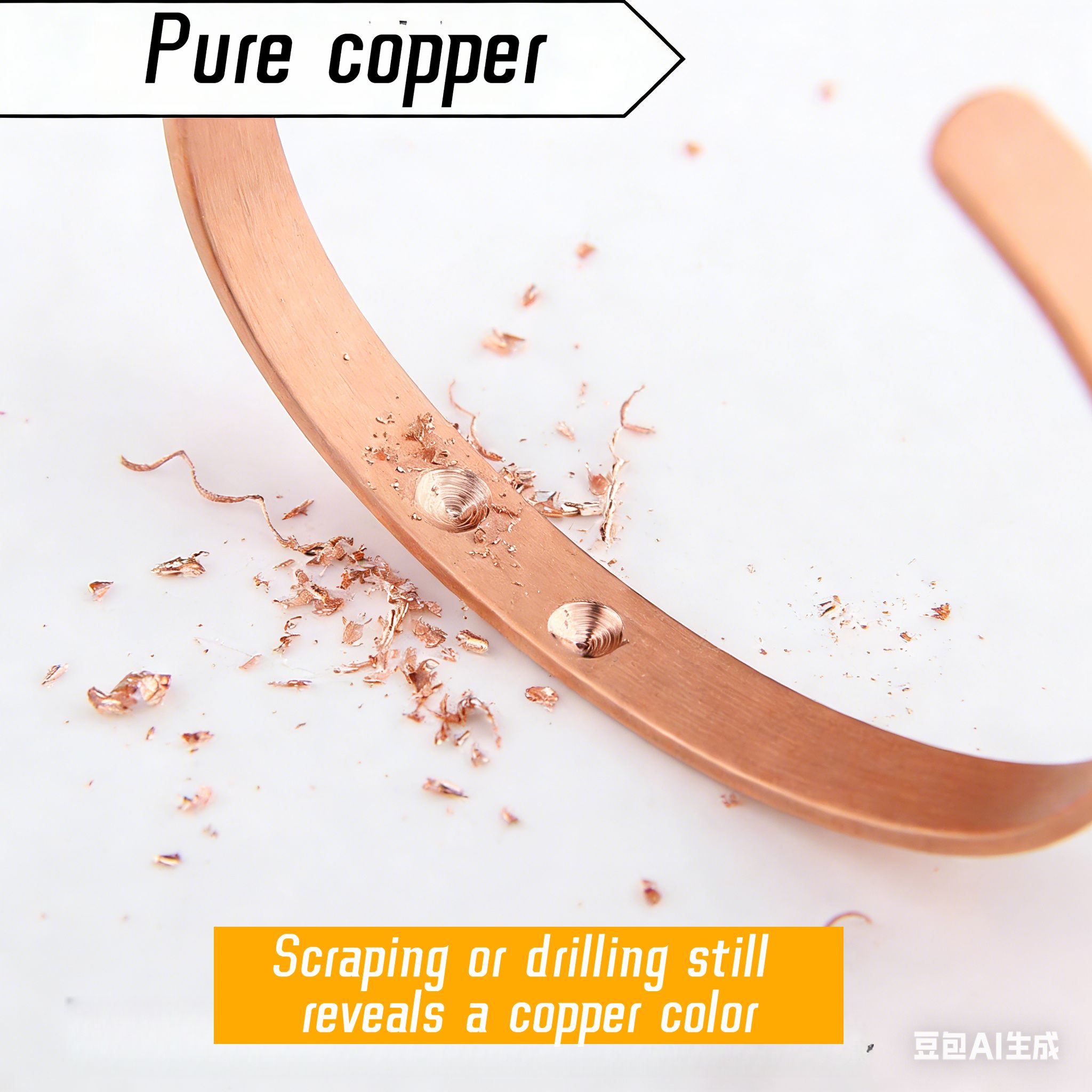 Copper Bracelet for Men and Women, 99.9% Pure Copper Magnetic Bangle with 6pcs 3500 Gauss Pure Copper Magnet-Infused Health Bracelet - Unisex Blessing Pattern Bangle, Ideal for Personal Use or Gifting