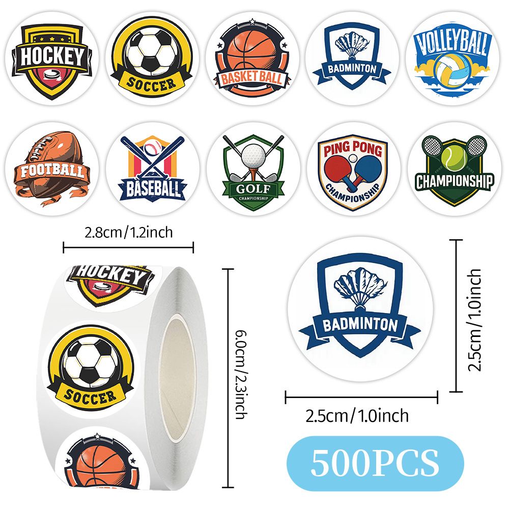 500pcs Animal Stickers for Kids English Design for Kids Reward,Self-Adhesive Sealing Stickers,Washi Tape for Journal Supplies & DIY Craft  for Toddlers 2-4 School Supplies (1.0 Inch)