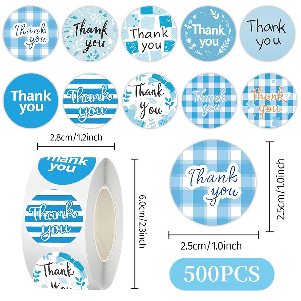 500pcs Sticker Roll Panda /Flower/ Dinosaur fossil/ Football /Hero Emblem/English/Thank you/ HAPPY BIRTHDAY for Kids Reward Self-Adhesive Sealing Stickers Washi Tape for Journal Supplies DIY Craft
