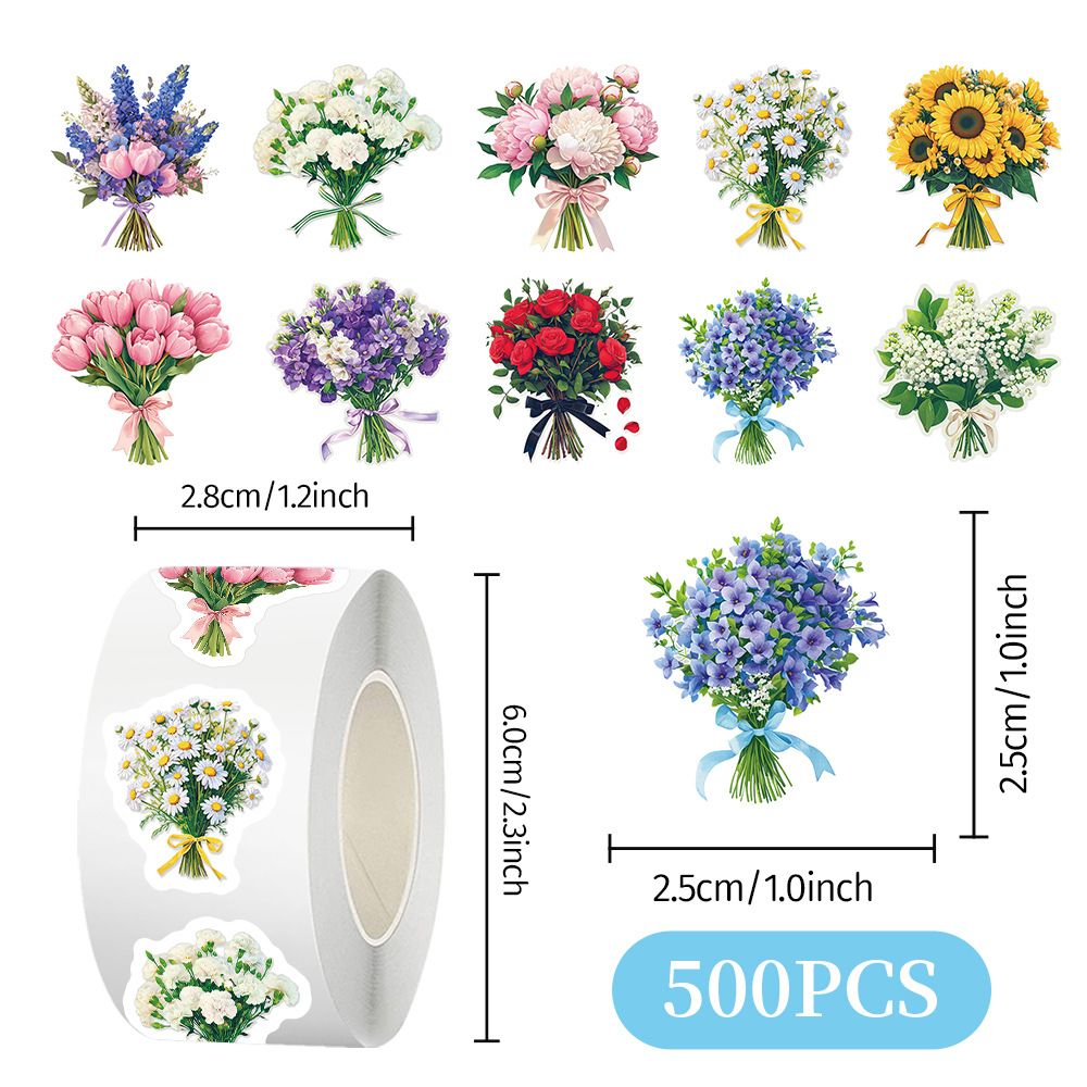 500pcs Sticker Roll Panda /Flower/ Dinosaur fossil/ Football /Hero Emblem/English/Thank you/ HAPPY BIRTHDAY for Kids Reward Self-Adhesive Sealing Stickers Washi Tape for Journal Supplies DIY Craft