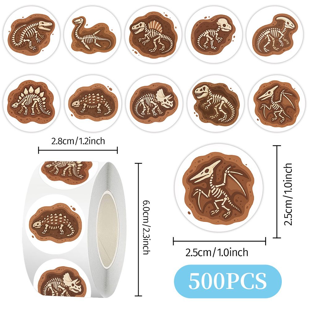 500pcs Sticker Roll Panda /Flower/ Dinosaur fossil/ Football /Hero Emblem/English/Thank you/ HAPPY BIRTHDAY for Kids Reward Self-Adhesive Sealing Stickers Washi Tape for Journal Supplies DIY Craft