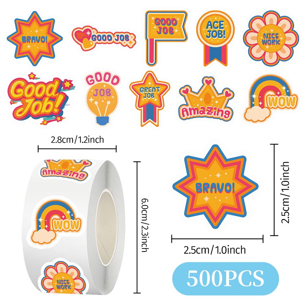 500pcs Astronaut&Animal Sticker Roll -English Design for Kids Reward,Self-Adhesive Sealing Stickers,Reward Labels for Toddlers Teachers Party Favors Goodie Bags Scrapbooking Crafts