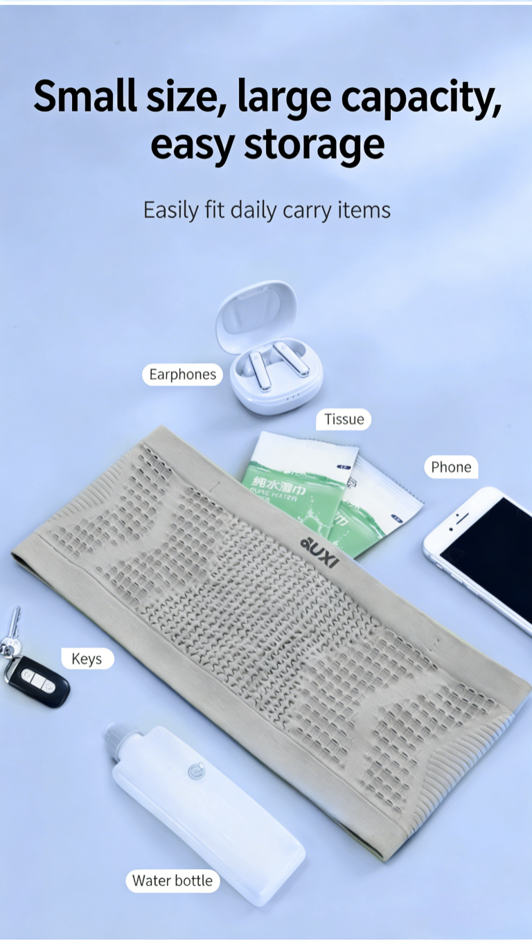 Running Belt for Men&Women-Secure Jogging Pouch for Phone, Keys&Essentials - For All Cell Phone Running Waist Pack,Slim Outdoor Invisible Phone Bag,Breathable Knit Water Resistant Sports Fanny Pack