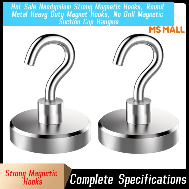 1-10pcs Magnetic Hooks,Metal Heavy Duty Magnet Hooks, No Drill Magnetic Suction Cup Hangers Refrigerator Fridge Hanging for Classroom Beach Vacation Kitchen Grills- high-quality neodymium magnets