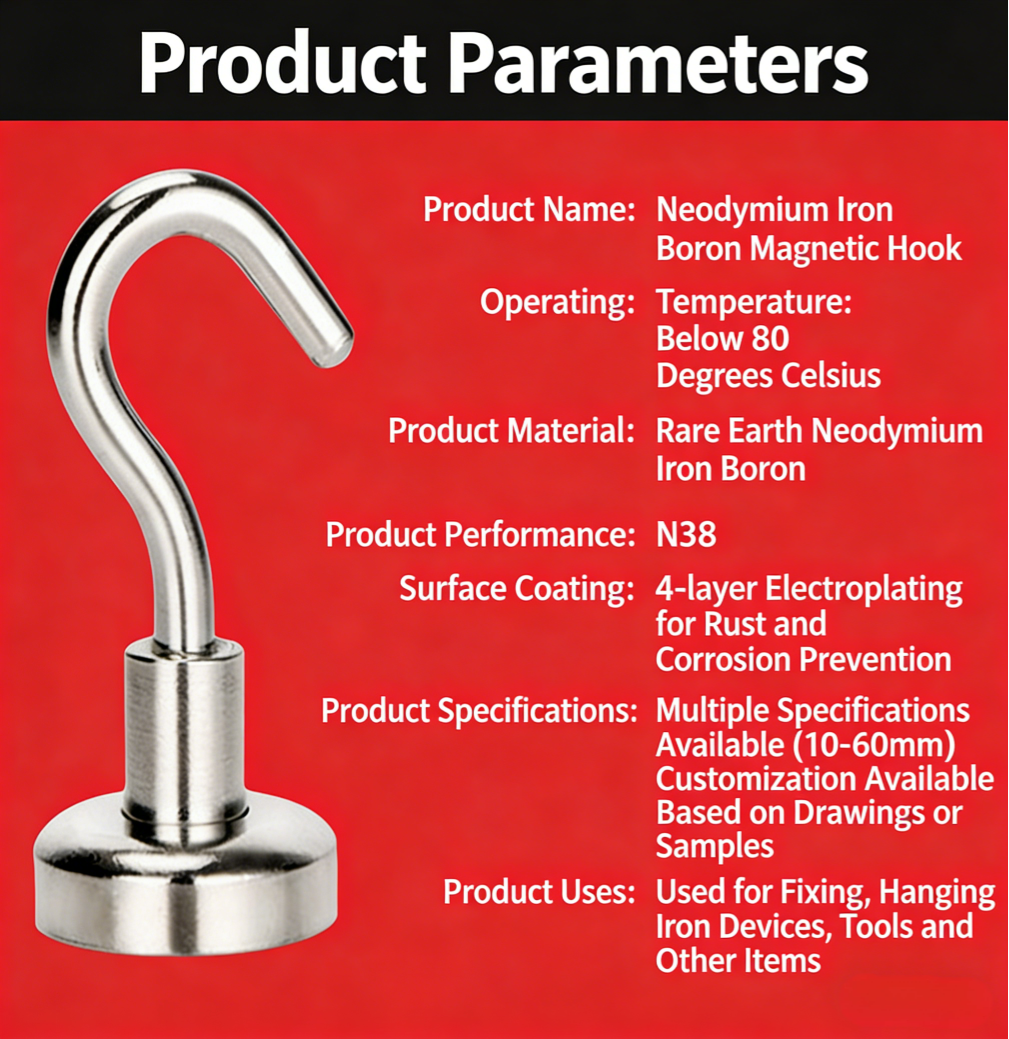 1-10pcs Magnetic Hooks,Metal Heavy Duty Magnet Hooks, No Drill Magnetic Suction Cup Hangers Refrigerator Fridge Hanging for Classroom Beach Vacation Kitchen Grills- high-quality neodymium magnets