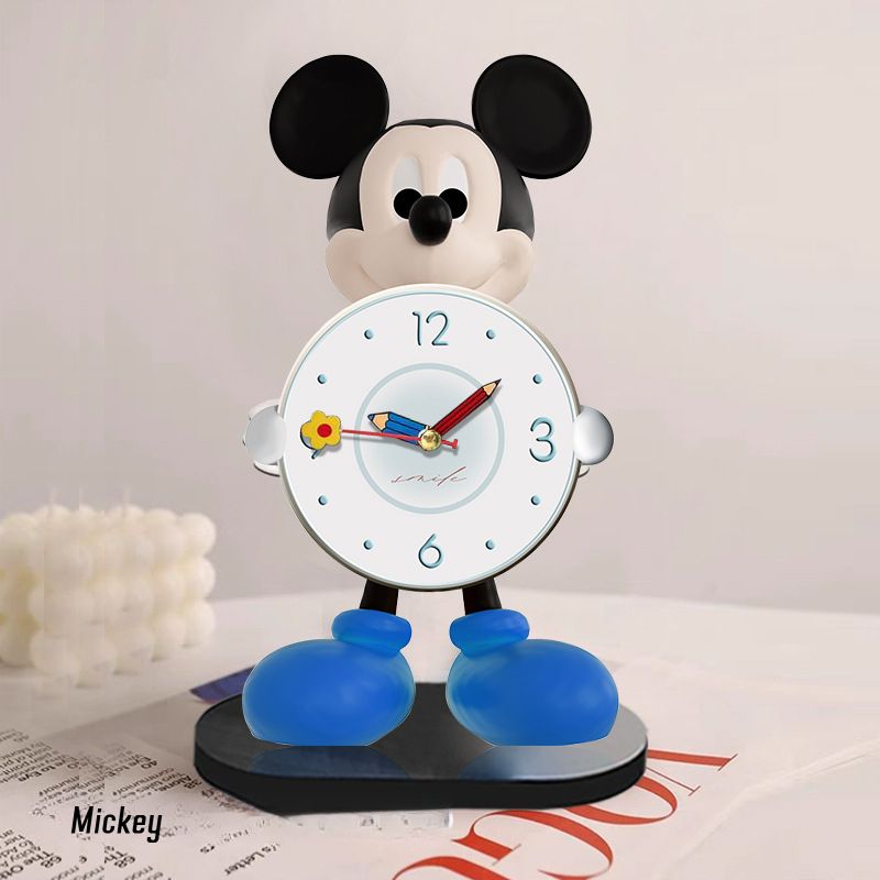 Flower Clock Silent Non-Ticking Wall Clock Decorative Flower Shaped for Living Room Bedroom Kitchen Office,Cartoon Bear Clock Decor, Creative Ornament for Kids' Study Desk & Living Room