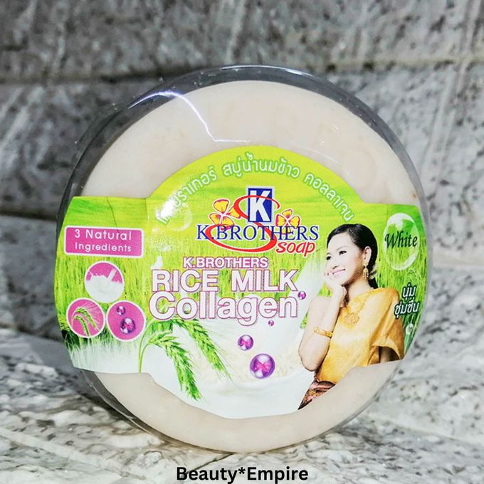 K. Brothers 6 Pcs Original Round Rice Milk Collagen Soap
