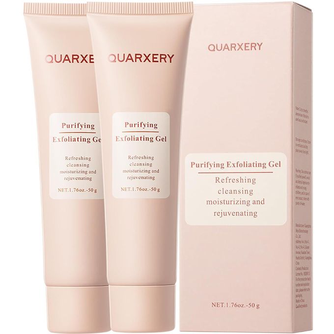 QUARXERY Purifying Exfoliating Gel 50G - Exfoliating Gel, Cream, Gel, Face and Body Exfolia-ng Scrub Gel for All SkinS- Cleans Dirt & Oils-oil balance of the skin, shrinks pores.