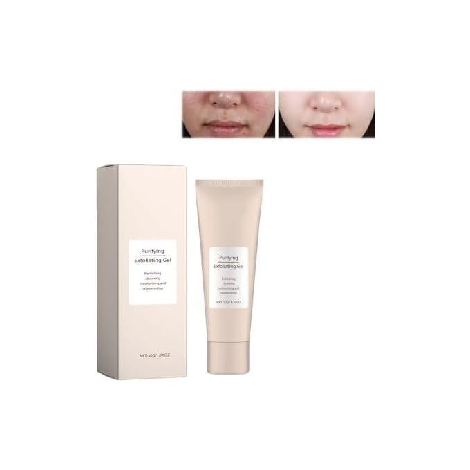 QUARXERY Purifying Exfoliating Gel 50G - Exfoliating Gel, Cream, Gel, Face and Body Exfolia-ng Scrub Gel for All SkinS- Cleans Dirt & Oils-oil balance of the skin, shrinks pores.