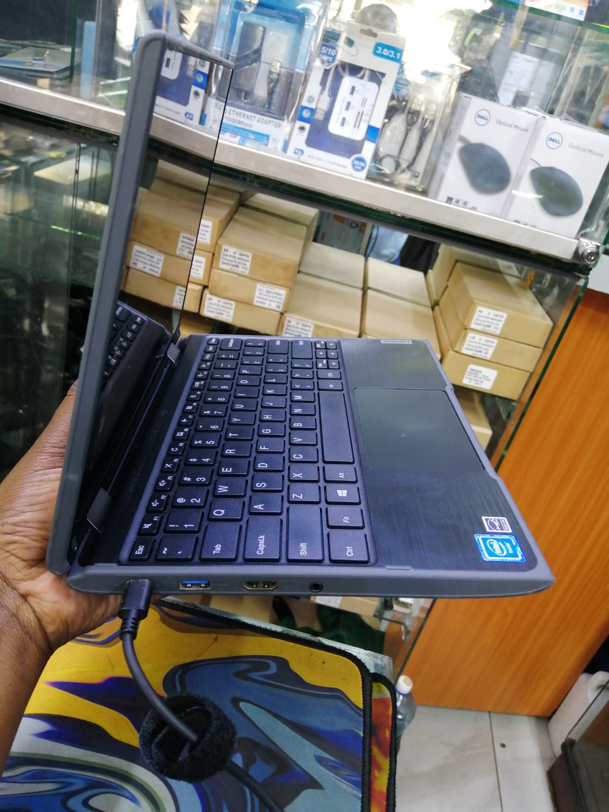 GRADE A LAPTOP LENOVO 300E 2ND GEN X360 INTEL CELERON N4100 TOUCH SCREEN 4GB RAM 128SSD WINDOWS 11 6 MONTH OF WARANT