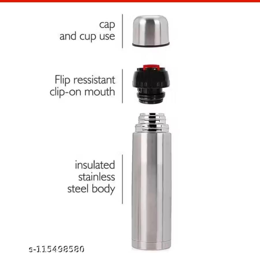 500ml Stainless Steel Hot and Cold Flask with Carry Bag, Vacuum Insulated Thermos Bottle, Durable, Leak-Proof, Portable for Travel, Office, Outdoor, and Everyday Beverages