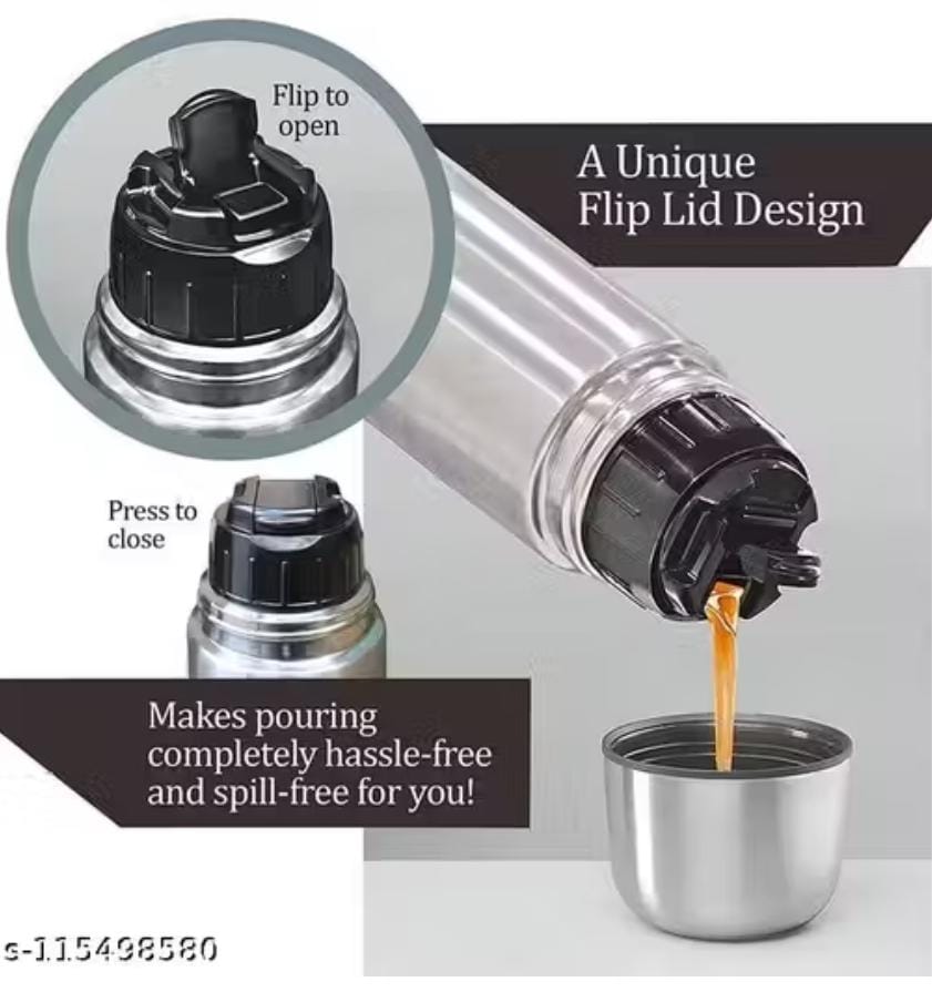 500ml Stainless Steel Hot and Cold Flask with Carry Bag, Vacuum Insulated Thermos Bottle, Durable, Leak-Proof, Portable for Travel, Office, Outdoor, and Everyday Beverages