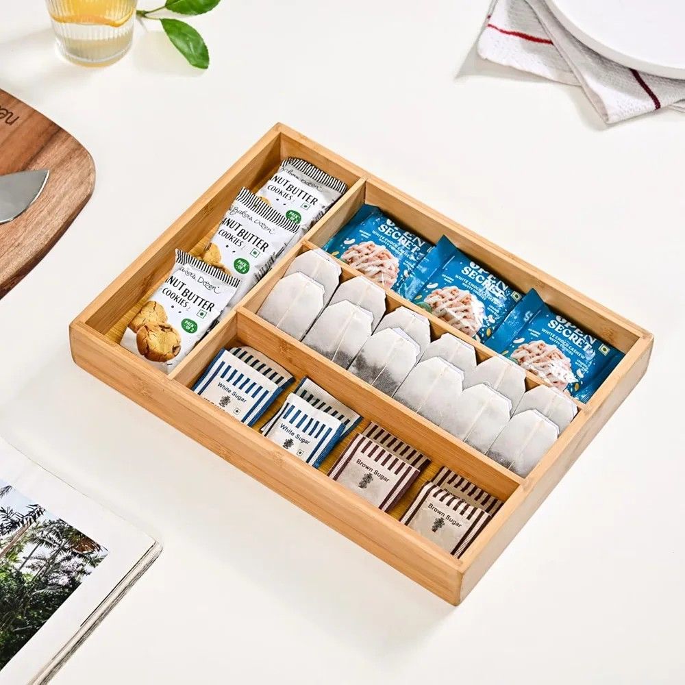 Bamboo Cutlery Organizer,Multi-Purpose Drawer Organizer,Wooden Utensil Organizer ,Silverware Drawer Organizer ,Kitchen Flatware Holder ,Expandable Utensil Tray