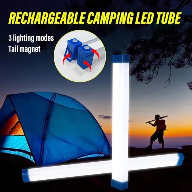Portable LED Rechargeable Tube,  Camping Light, Emergency magnetic light, Magnetic Suspension Portable Light Bulb for Emergency,Night Market,Outdoor Lighting, emergency house light,