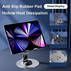 Mobile Phone Holder 
GXM K5 Foldable Height Adjustable Phone Metal Holder 
High Quality Metal Mobile Holder Stand Tablet DP 360 Rotatable Adjustable Foldable Cell Base Desktop