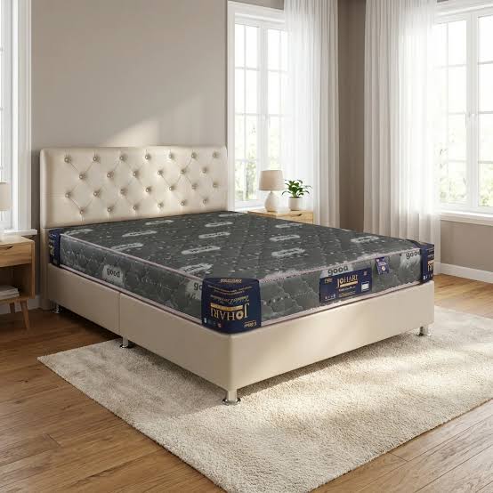 ( 2 🆓 🎁 pack pillows)Orthopedic Fibre Mattress (4 by 6 8inches ) Johar  ,Supportive & Breathable | Back Care Comfort | Quilted Soft Cover | Heavy Duty | Modern Design