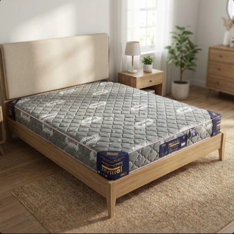 ( 2 🆓 🎁 pack pillows)Orthopedic Fibre Mattress (4 by 6 8inches ) Johar  ,Supportive & Breathable | Back Care Comfort | Quilted Soft Cover | Heavy Duty | Modern Design