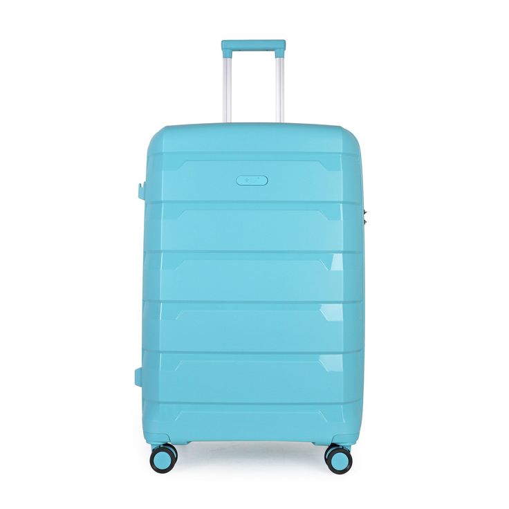 SUITCASE - RUBBER UNBREAKABLE LARGE BLUE 23KG  Luxurious High Quality Travel bag. Made of durable Polypropylene material. Lightweight and easy to transport.