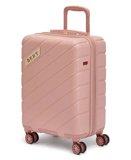 SUITCASE - RUBBER UNBREAKABLE PEACH PINK LARGE SUITCASE LUXURIOUS HIGH QUALITY.  Made of durable Polypropylene material. Lightweight and easy to transport.