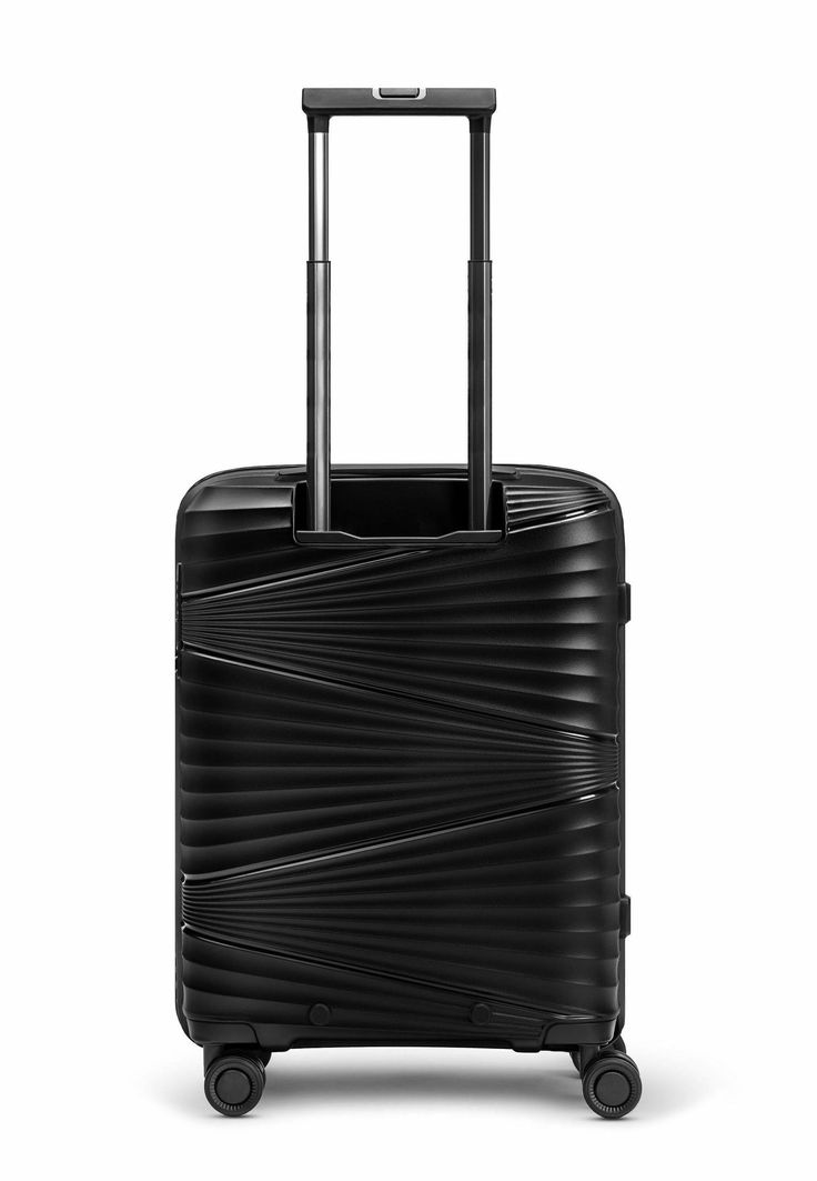 SUITCASE - SMALL CARRY-ON BLACK RUBBER UNBREAKABLE LUXURIOUS ANTISCRATCH SUITCASE 10KGS, Height: 50–56 cm

Width: 35–40 cm

Depth: 20–25 cm