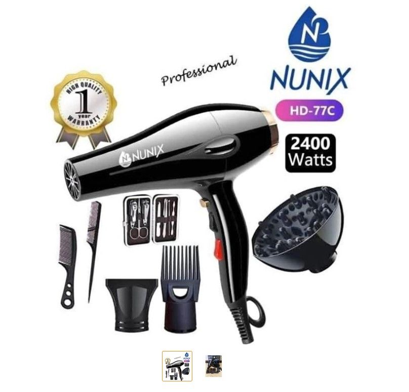 Nunix Commercial Hair Blowdry Straightener-hd-77c 2400watts