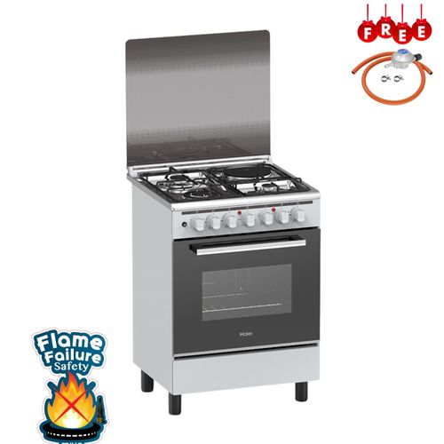 Haier Cooker 3Gas + 1Electric 60X60 with Electric Oven HCR2031EESLP