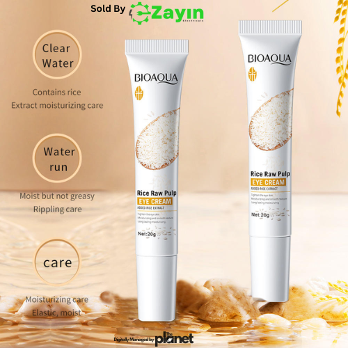 Rice Eye Cream, Rice Extract Eye Serum, Puffiness Removal Cream, Anti-Wrinkle Eye Cream, Eye Bag Cream, Dark Circles Eye Treatment, Brightening Eye Cream, Under Eye Moisturizer, Non-Greasy Eye Gel,