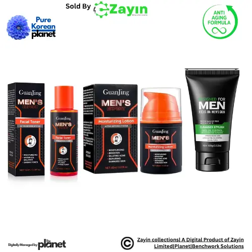 Men’s Skincare Set
Korean Men’s Skincare Pack
GuanJing Anti-Aging Kit
Oil Control Toner for Men
Men cleanser
Men Lotion
Men toner
Men gift pack