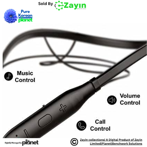 U&I Jackpot Series UINB-4869 Wireless Neckband – Sports Bluetooth Earphones | 12H Battery | Deep Bass – Black
Stylish Bluetooth neckband Kenya, U&I Jackpot neckband black, Budget wireless earphones