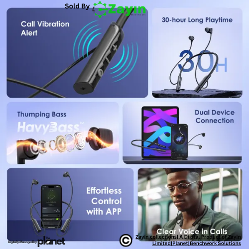 Oraimo Necklace Lite Wireless Neckband Earphones – 30H Playtime, Deep Bass, Magnetic Earbuds, Bluetooth 5.0
oraimo necklace lite, oraimo wireless earphones, oraimo bluetooth neckband, oraimo earphones