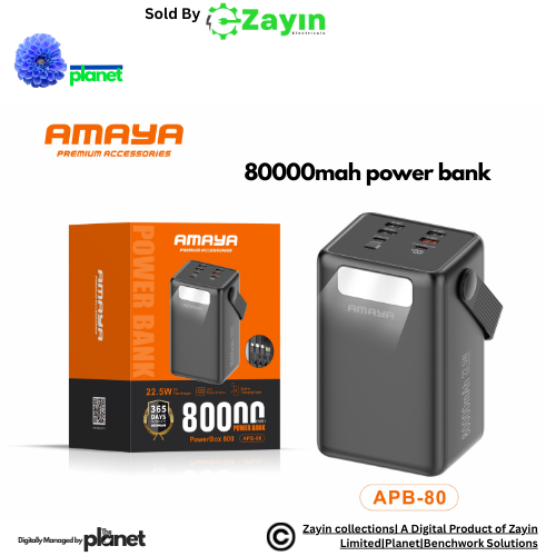 Amaya power bank, Amaya fast charging power bank, large capacity power bank, 22.5W quick charge power bank, portable charger for phone, power bank for Samsung iPhone, Amaya 40000mAh 50000mAh 80000mAh
