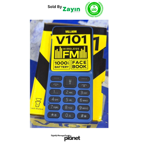 Villaon V101 Dual Sim Card Phone
Villaon V101 Dual SIM Card Phone – Wireless FM, Long Battery, Torch Light, Keypad Mobile
Villaon V101 phone, Villaon keypad phone, Villaon button phone, cheap dual SIM