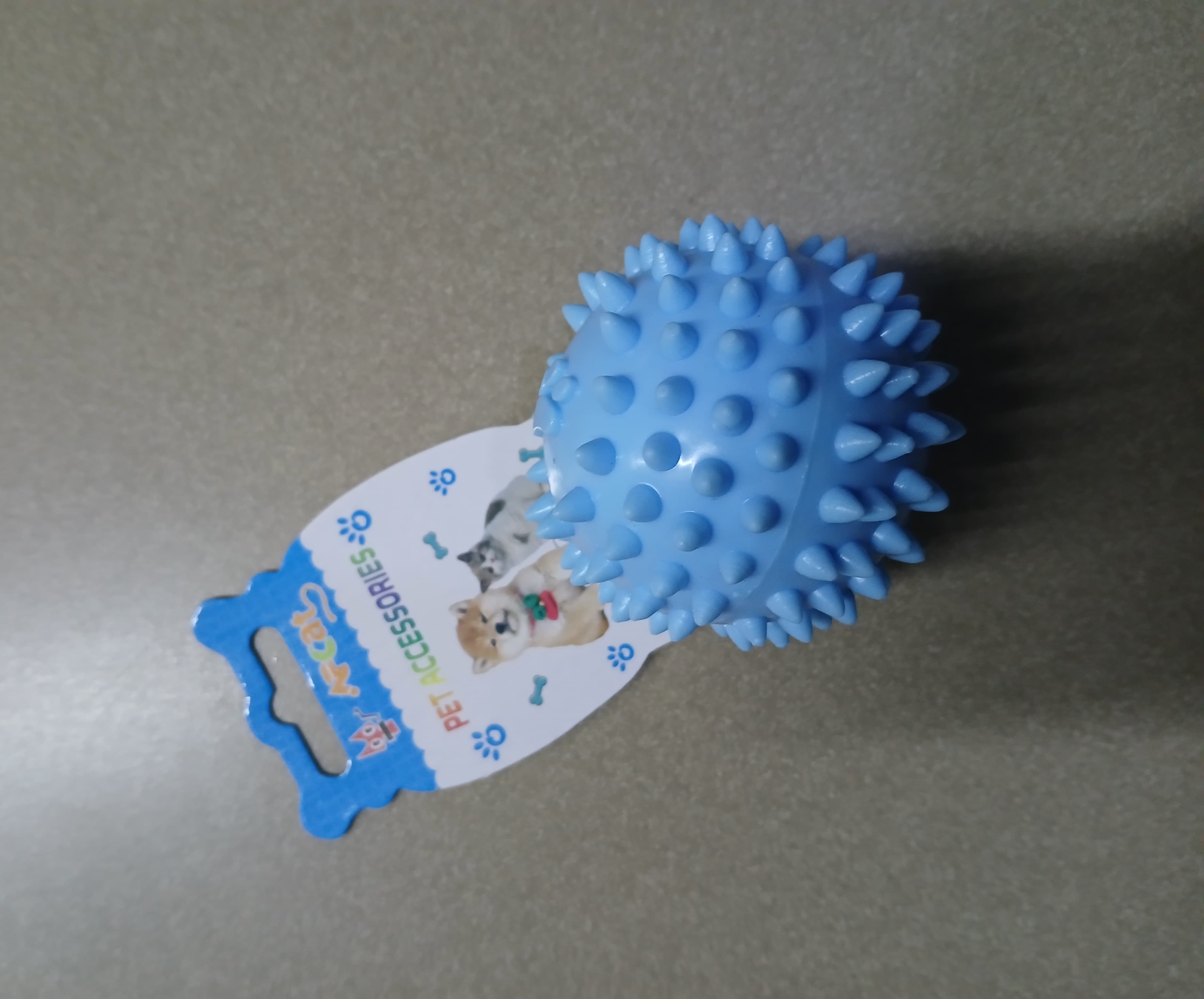 Durable Spiky Pet Toy Fun Ball Accessory(Dogs/Cats) to Help Stimulate your Pet's gums and Keep them Engaged for both Indoors and Outdoors.