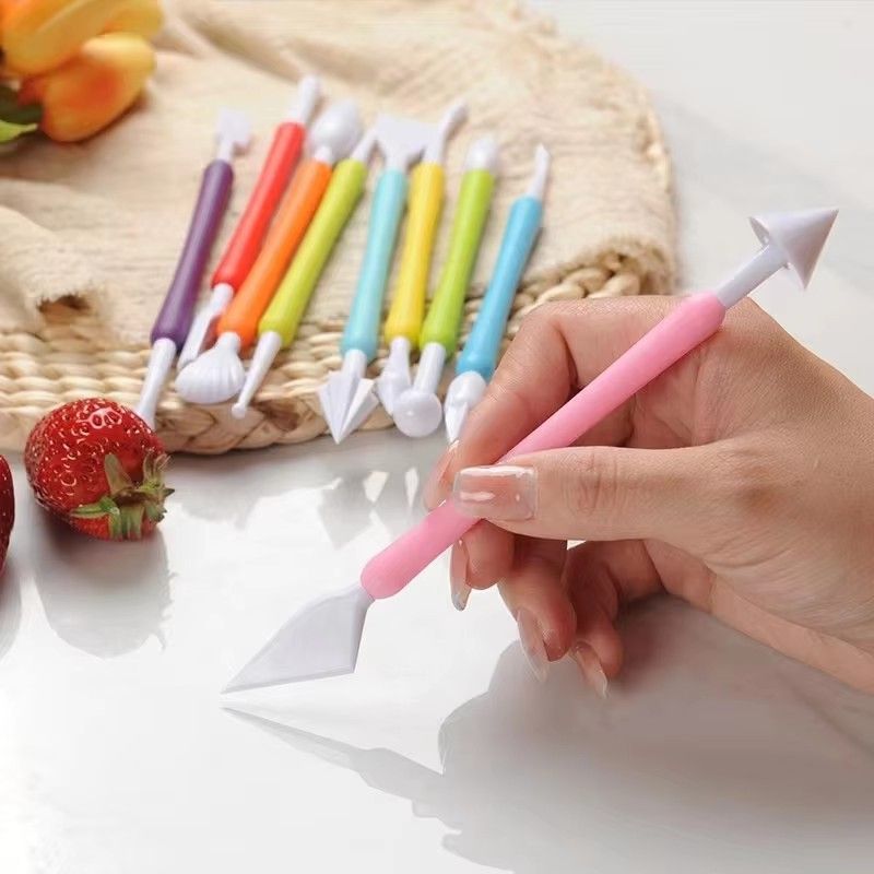 9PCS Double Head Plastic Fondant and Cake Modeling Tools/ Cake Decorating Tools Crafts/ Clay Sculpture or Modelling Tools  Durable, easy to clean, and perfect for precision work.
