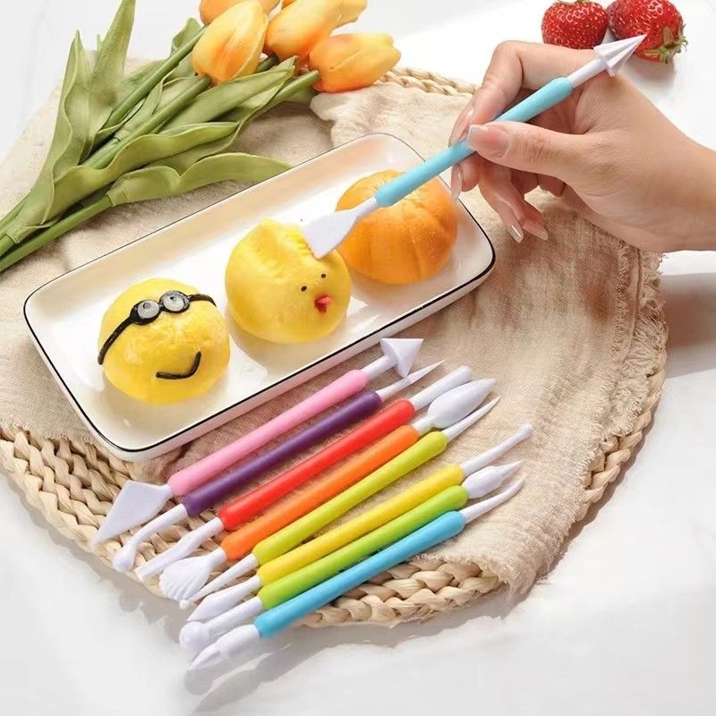 9PCS Double Head Plastic Fondant and Cake Modeling Tools/ Cake Decorating Tools Crafts/ Clay Sculpture or Modelling Tools  Durable, easy to clean, and perfect for precision work.