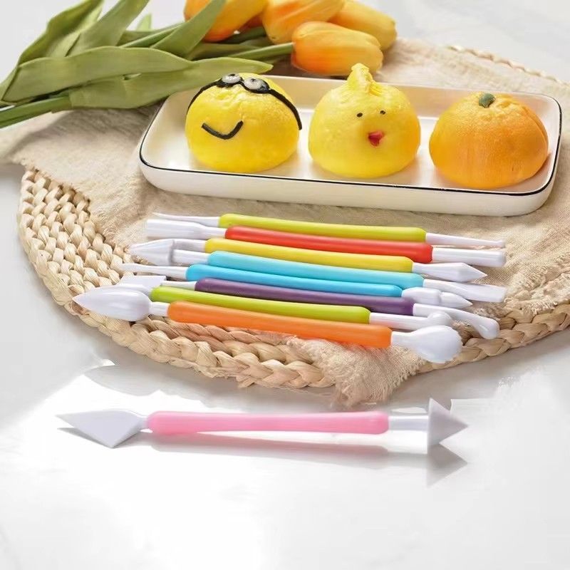 9PCS Double Head Plastic Fondant and Cake Modeling Tools/ Cake Decorating Tools Crafts/ Clay Sculpture or Modelling Tools  Durable, easy to clean, and perfect for precision work.