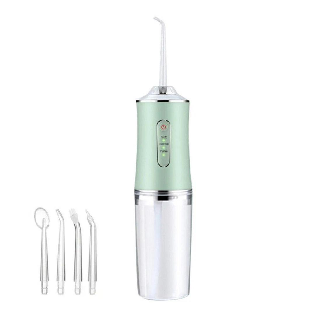 Electric Oral Irrigator Cordless,USB Rechargeable Dental Water Flosser with 4 Nozzles and 3 Pressure Modes,Teeth Cleaning and Whitening 4 Jet Tip IPX7 Waterproof Teeth Cleaner