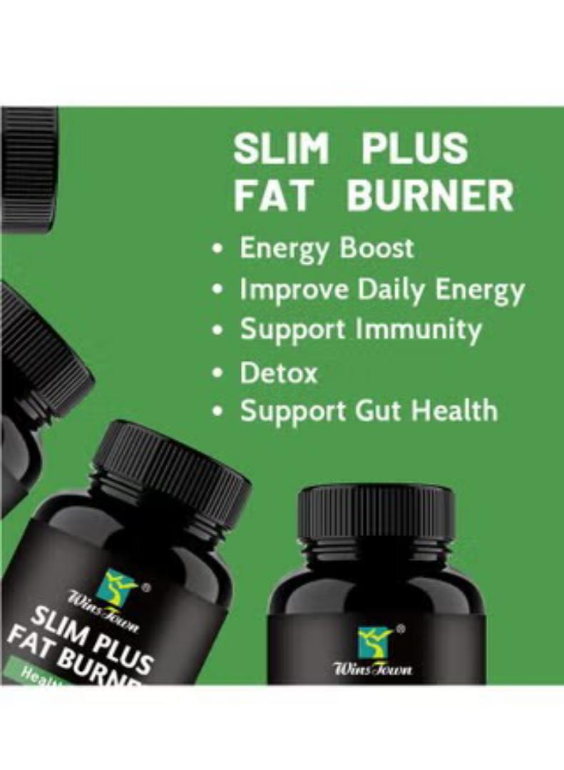 Slim Plus Fat Burner Health Detox Weight Support Formula for Men & Women 60 Tablets