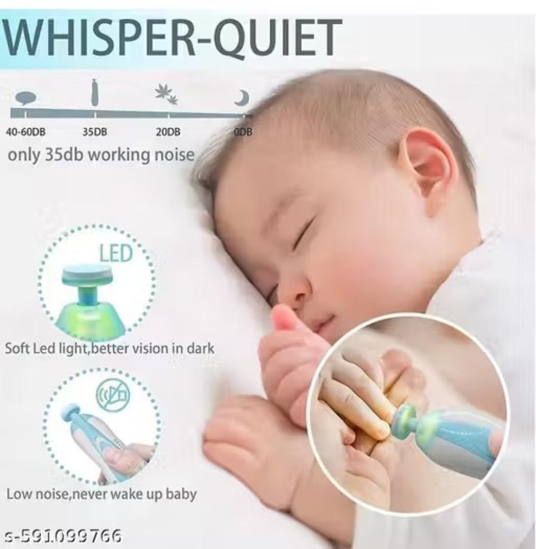 Baby Nail Trimmer Electric No Sharp Claws Hurt, Baby Nail File Kit Manicure Set,6 In 1 Safety Cutter Trimmer Clipper For Toes And Fingers