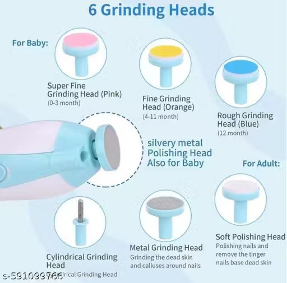 Baby Nail Trimmer Electric No Sharp Claws Hurt, Baby Nail File Kit Manicure Set,6 In 1 Safety Cutter Trimmer Clipper For Toes And Fingers